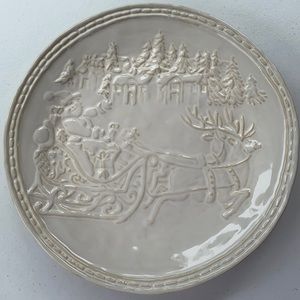 Williams Sonoma Santa Platter with Raised Details